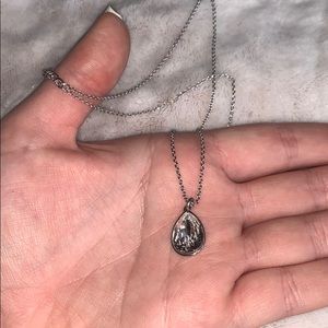 Long tear drop necklace